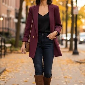 NWT Fransa Burgundy Blazer size 52 (22 US) reg over 150$